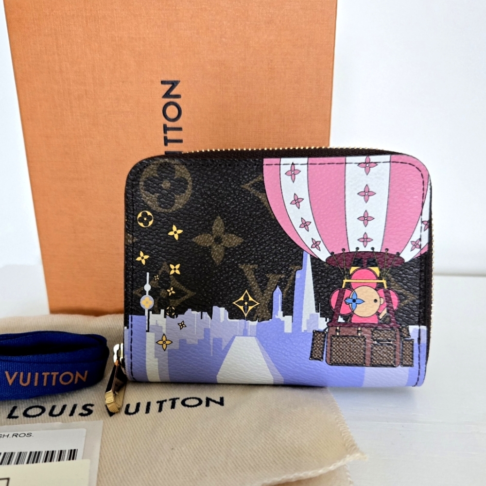 Louis Vuitton Ltd Edition Monogram Holiday Vivienne Hot Air Balloon Zippy Wallet
